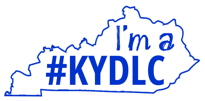 Outline of the state of Kentucky with the phrase "I'm a DLC" written across the image.